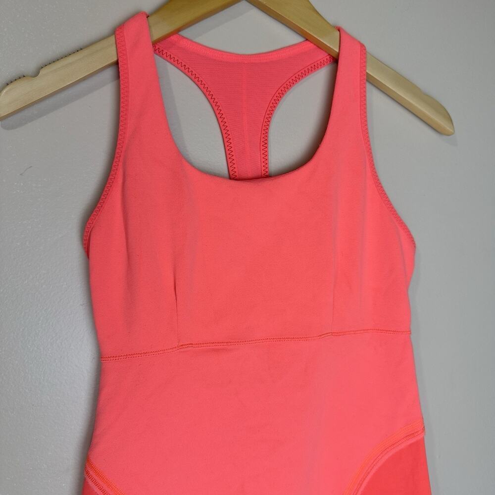 Lululemon Women’s Tank Top Neon Orange/Pink Size 6 Premium Activewear - Picture 3 of 9